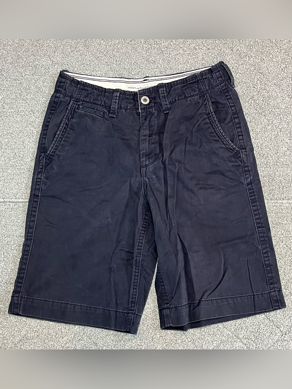 American Eagle Longer Length Chino Shorts Mens Size 30 Blue Cotton